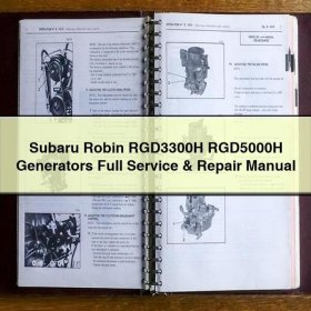 Subaru Robin RGD3300H RGD5000H Generators Full Service & Repair Manual