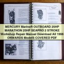 Mercury Marine Outboard 25HP Marathon, 25HP SeaPro 2-Stroke Workshop Repair Manual PDF