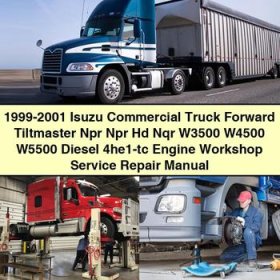 1999-2001 Isuzu Commercial Truck Forward Tiltmaster NPR NPR HD NQR W3500 W4500 W5500 Diesel 4HE1-TC Engine Workshop Service Repair Manual