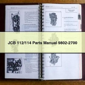 JCB 112/114 Parts Manual 9802-2700