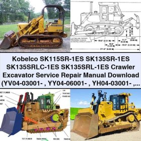Kobelco SK115SR-1ES, SK135SR-1ES, SK135SRLC-1ES, SK135SRL-1ES Crawler Excavator Service Repair Manual