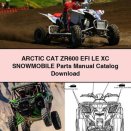 ARCTIC CAT ZR600 EFI LE XC Snowmobile Parts Manual Catalog