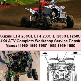 Suzuki LT-F230GE LT-F230G LT230S LT250S 4X4 ATV Complete Workshop Service Repair Manual 1985 1986 1987 1988 1989 1990