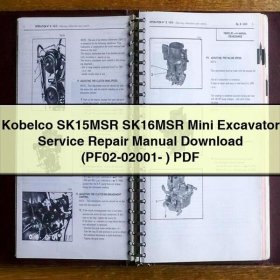 Kobelco SK15MSR SK16MSR Mini Excavator Service Repair Manual (PF02-02001- )