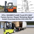 STILL WAGNER Forklift Truck EFU 3002* Factory Service / Repair/ Workshop Manual Instant Download (Id.No.8 054 235) PDF