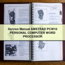Service Repair Manual AMSTRAD PCW10 PERSONAL COMPUTER WORD PROCESSOR