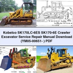 Kobelco SK170LC-6ES SK170-6E Crawler Excavator Service Repair Manual (YM05-00651- )