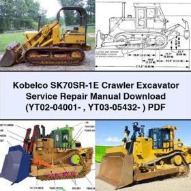 Kobelco SK70SR-1E Crawler Excavator Service Repair Manual (YT02-04001- YT03-05432- )