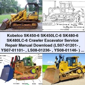 Kobelco SK450-6/SK450LC-6/SK480-6/SK480LC-6 Crawler Excavator Service Repair Manual (LS07-01201 to YS08-01146)