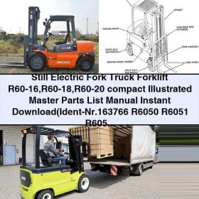 Still Electric Fork Truck Forklift R60-16 to R60-20 Compact Illustrated Master Parts List Manual