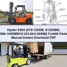 Hyster E004 (S70-120XM S120XMS S80-100XMBCS [S3.50-5.50XM]) Forklift Parts Manual Instant Download PDF