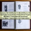 Kobelco SK135SR(LC)-1E SK135SR(LC)-1ES Hydraulic Excavators & Isuzu Diesel Engine BB-4BG1T Parts Manual