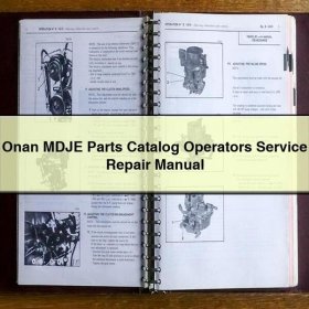 Onan MDJE Parts Catalog Operators Service Repair Manual