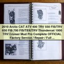 2010 Arctic Cat ATV 400 TRV 550 FIS/TRV 650 FIS 700 FIS/TBX/TRV Thundercat 1000 TRV Cruiser Mud Pro Complete Official Factory Service Workshop Manual PDF Download