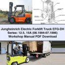 Jungheinrich Electric Forklift Truck EFG-DH Series: 12.5 15A (08.1994-07.1996) Workshop Manual PDF Download