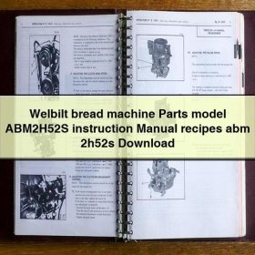 Welbilt bread machine Parts model ABM2H52S instruction Manual recipes abm 2h52s