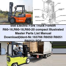 Still Electric Fork Truck Forklift R60-16 to R60-20 Compact Illustrated Master Parts List Manual
