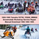 1993-1995 Yamaha VX750 VX800 MM800 Snowmobile Workshop Service Repair Manual 1993 1994 1995