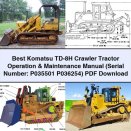 Best Komatsu TD-8H Crawler Tractor Operation & Maintenance Manual (Serial Number: P035501 P036254)