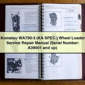 Komatsu WA700-3 (KA SPEC.) Wheel Loader Service Repair Manual (Serial Number: A39001 and up)