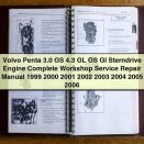 Volvo Penta 3.0 GS 4.3 GL GS GI Sterndrive Engine Workshop Service Repair Manual 1999-2006