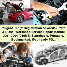 Peugeot 307 (Y Registration Onwards) Petrol & Diesel Workshop Service Repair Manual 2001-2004