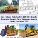 New Holland Kobelco E30.2SR Mini Crawler Excavator Service Parts Catalogue Manual