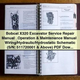 Bobcat X320 Excavator Service Repair Manual with Schematics