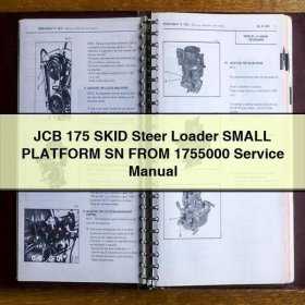 JCB 175 SKID Steer Loader SMALL PLATFORM SN FROM 1755000 Service Repair Manual