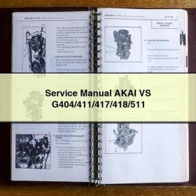 Service Repair Manual AKAI VS G404/411/417/418/511