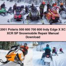 2001 Polaris 500 600 700 800 Indy Edge X XC XCR SP Snowmobile Repair Manual