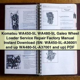 Komatsu WA450-5L WA480-5L Galeo Wheel Loader Service Repair Factory Manual