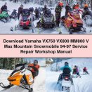Yamaha VX750 VX800 MM800 V Max Mountain Snowmobile 94-97 Service Repair Workshop Manual