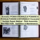 Komatsu PC800-8 PC800LC-8 PC800SE-8 PC850-8 PC850SE-8 HYDRAULIC Excavator Service Repair Manual + Field Assembly Instruction + Operation & Maintenance Manual