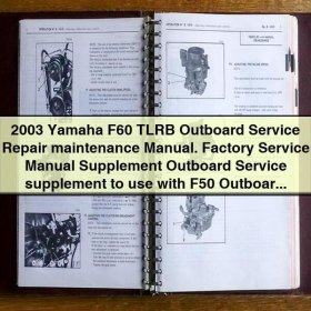 2003 Yamaha F60 TLRB Outboard Service Repair Maintenance Manual Supplement