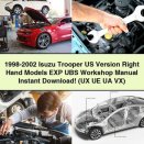 1998-2002 Isuzu Trooper US Version Right Hand Models EXP UBS Workshop Manual (UX UE UA VX)