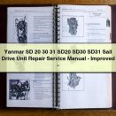 Yanmar SD 20 30 31 SD20 SD30 SD31 Sail Drive Unit Repair Service Manual - Improved - Download PDF