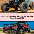 2005-2009 Kawasaki Mule 610 KAF400 UTV Repair Manual
