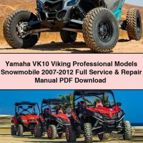 Yamaha VK10 Viking Professional Models Snowmobile 2007-2012 Full Service & Repair Manual
