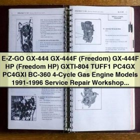 E-Z-GO GX-444, GX-444F, GX-444F HP, GXTI-804, TUFF1, PC4GX, PC4GXI, BC-360 4-Cycle Gas Engine Service Repair Workshop Manual (1991-1996)
