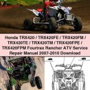 Honda TRX420/TRX420FE/TRX420FM/TRX420TE/TRX420TM/TRX420FPE/TRX420FPM Fourtrax Rancher ATV Service Repair Manual 2007-2010