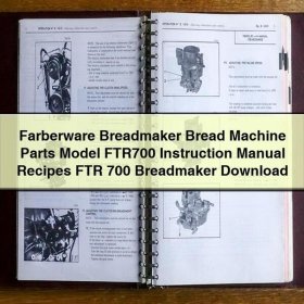 Farberware Breadmaker Bread Machine Parts Model FTR700 Instruction Manual Recipes FTR 700 Breadmaker