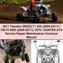 2011 Yamaha GRIZZLY 550/700 FI 4WD ATV Service Repair Manual PDF