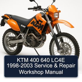 KTM 400 640 LC4E 1998-2003 Service & Repair Workshop Manual