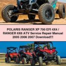POLARIS RANGER XP 700 EFI 4X4/RANGER 6X6 ATV Service Repair Manual 2005 2006 2007