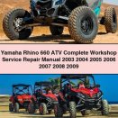 Yamaha Rhino 660 ATV Complete Workshop Service Repair Manual 2003 2004 2005 2006 2007 2008 2009