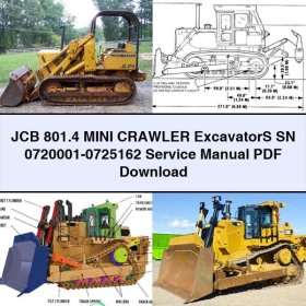 JCB 801.4 Mini Crawler ExcavatorS SN 0720001-0725162 Service Repair Manual