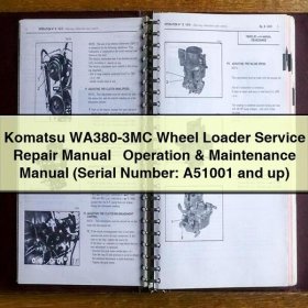 Komatsu WA380-3MC Wheel Loader Service Repair Manual + Operation & Maintenance Manual (Serial Number: A51001 and up)