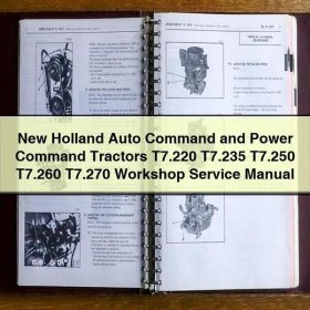 Werkstatt-Reparaturhandbuch für New Holland T7.220, T7.235, T7.250, T7.260, T7.270 Auto Command und Power Command Traktoren