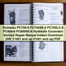 Komatsu Hydraulic Excavator PC750-6, PC750SE-6, PC750LC-6, PC800-6, PC800SE-6 Service Repair Manual (SN: 11001 and up, 31001 and up)